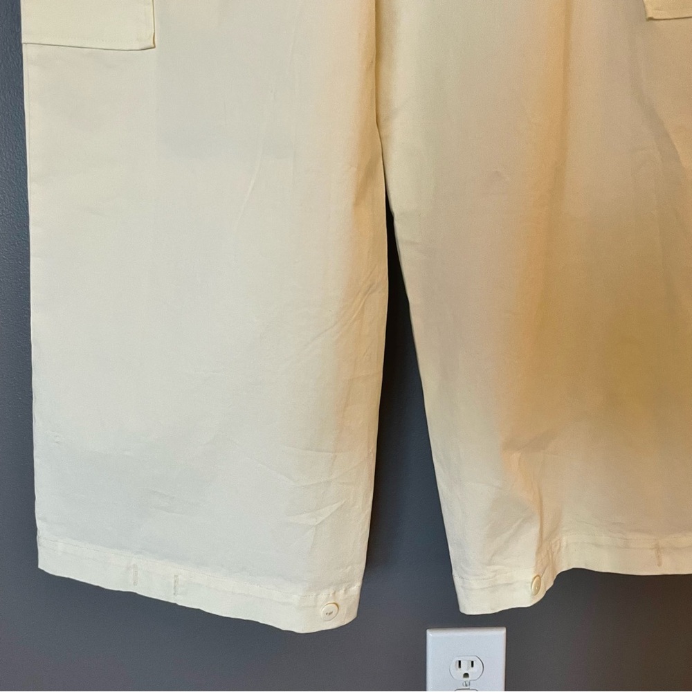 Anthropologie Du Paradis Cargo Cotton Chino Trousers Size 16 NWT Neutral Basic - Picture 13 of 15